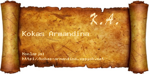 Kokas Armandina névjegykártya